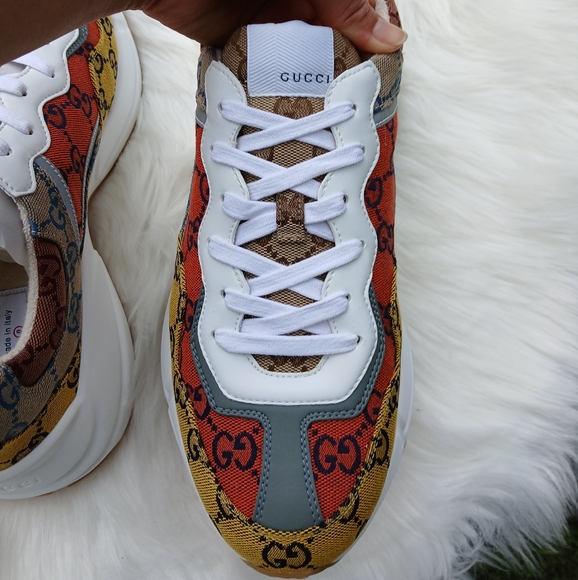Gucci Mens GG Rython Multicolor Sneaker - Picture 9 of 14